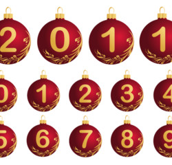 Новогодний клипарт с цыфрами 2014