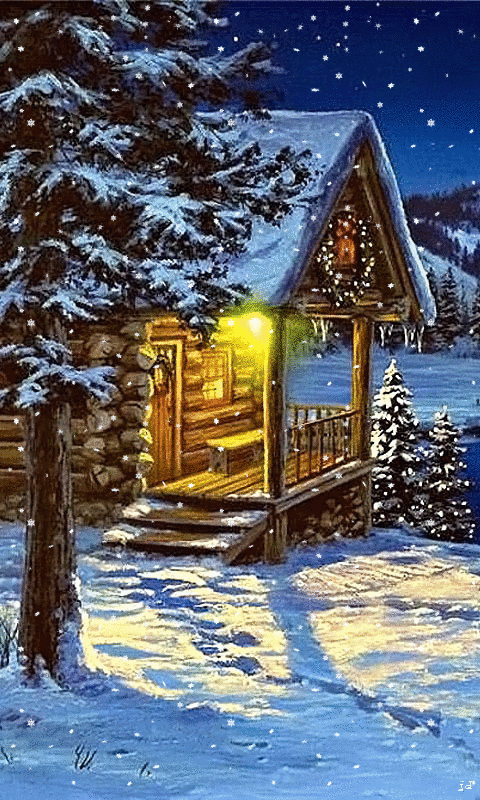 Зимний домик Картинки зима