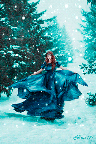 Девушка в зимнем лесу Картинки зима