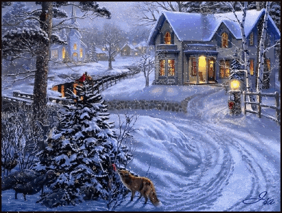 Зимний деревенский пейзаж Картинки зима