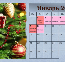 Календарь на январь 2019 год по месяцам картинки