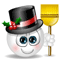 Смайлик снеговик Маленькие картинки к Новому году