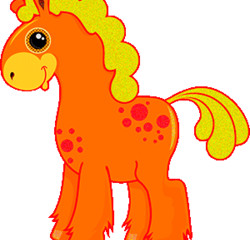 Оранжевая лошадка