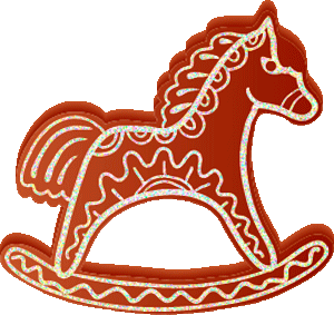 Деревянная лошадь-качалка Картинки с символом 2019 года