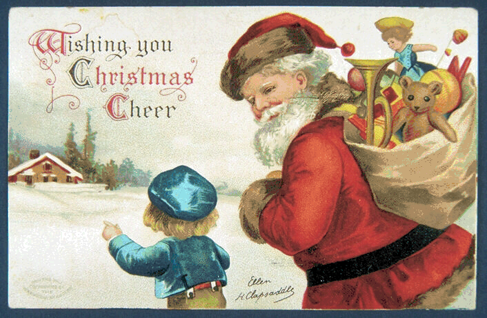 Винтажные рождественские открытки прошлого века Старинные открытки с Новым годом и Рождеством