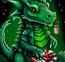 Зеленый Дракон новогодний символ - Год Дракона