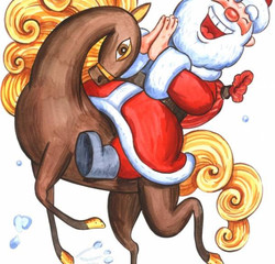 Дед Мороз на лошади