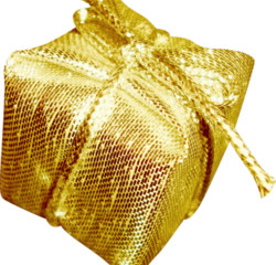 Золотая подарочная упаковка