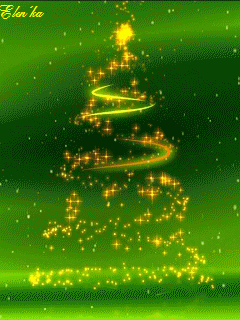 Зеленая елка Новогодние заставки на телефон