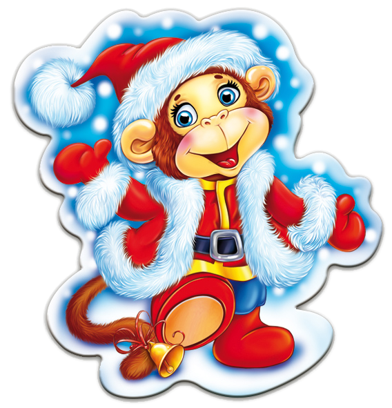 Картинки обезьян в новогодней одежде Картинки с символом