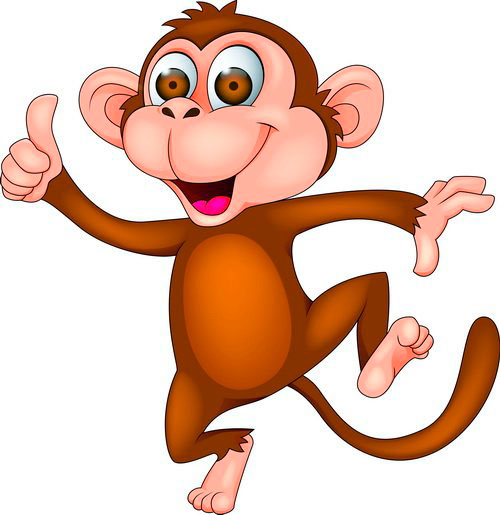 Мультяшная обезьяна Картинки с символом