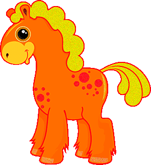 Оранжевая лошадка Картинки с символом