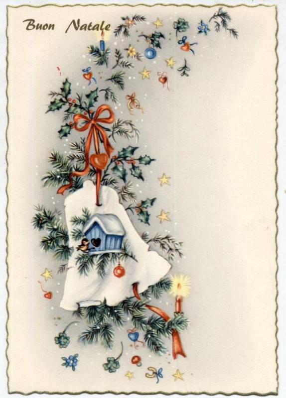 Итальянская рождественская винтажная открытка Старинные открытки