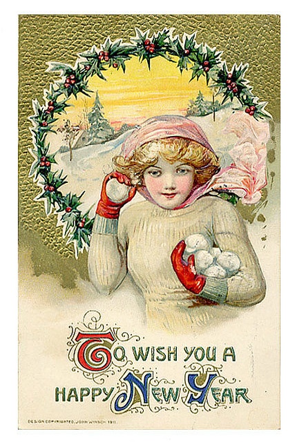 Винтажные новогодние открытки Старинные открытки