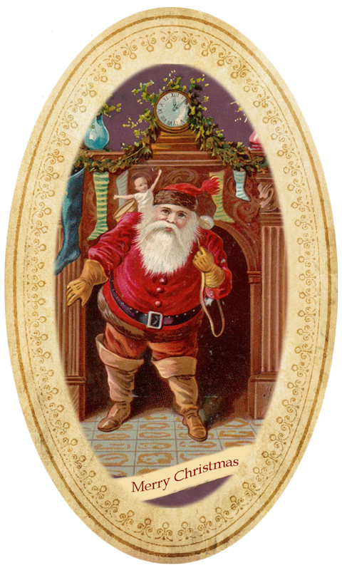 Рождественский дед Старинные открытки