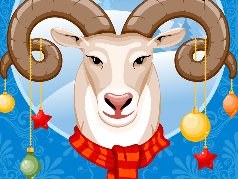 Новогодний козёл Год козы овцы