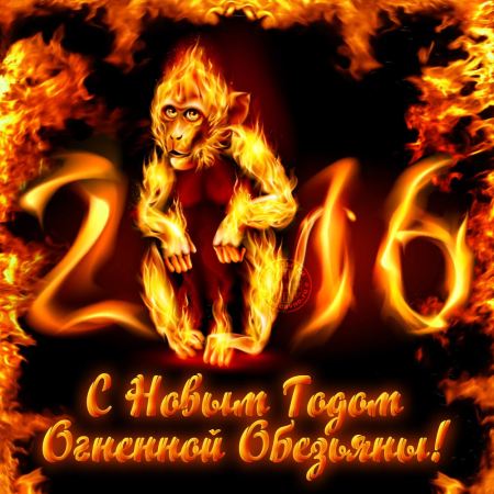 С Новым годом Огненной обезьяны 2016! Год Обезьяны