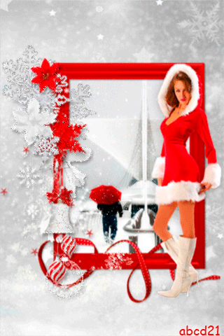 Снегурочка в красном платье Дед Мороз и Снегурочка