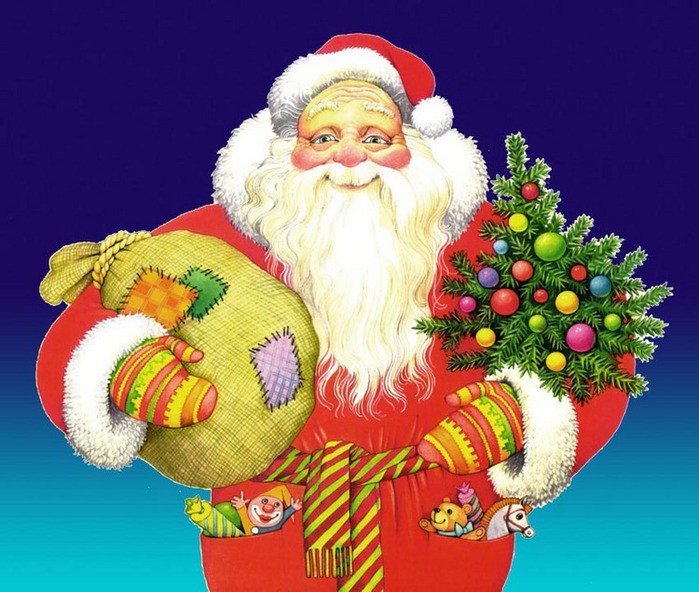 Дед Мороз с ёлкой и подарками Дед Мороз и Снегурочка