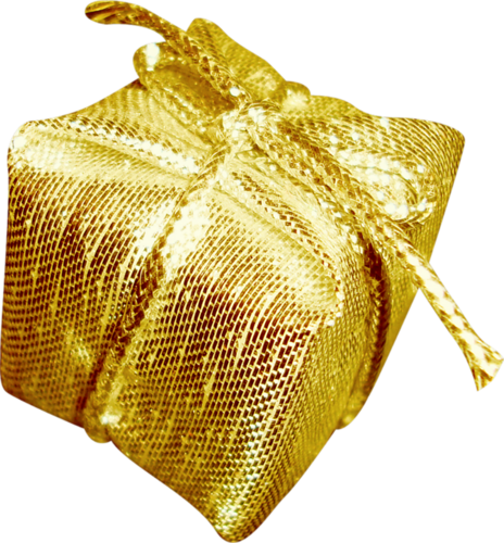 Золотая подарочная упаковка Ёлочные игрушки